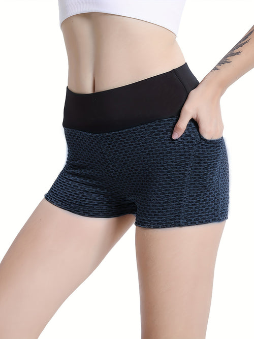 1pc High-Stretch Pocket Yoga Leggings With Geometric Pattern